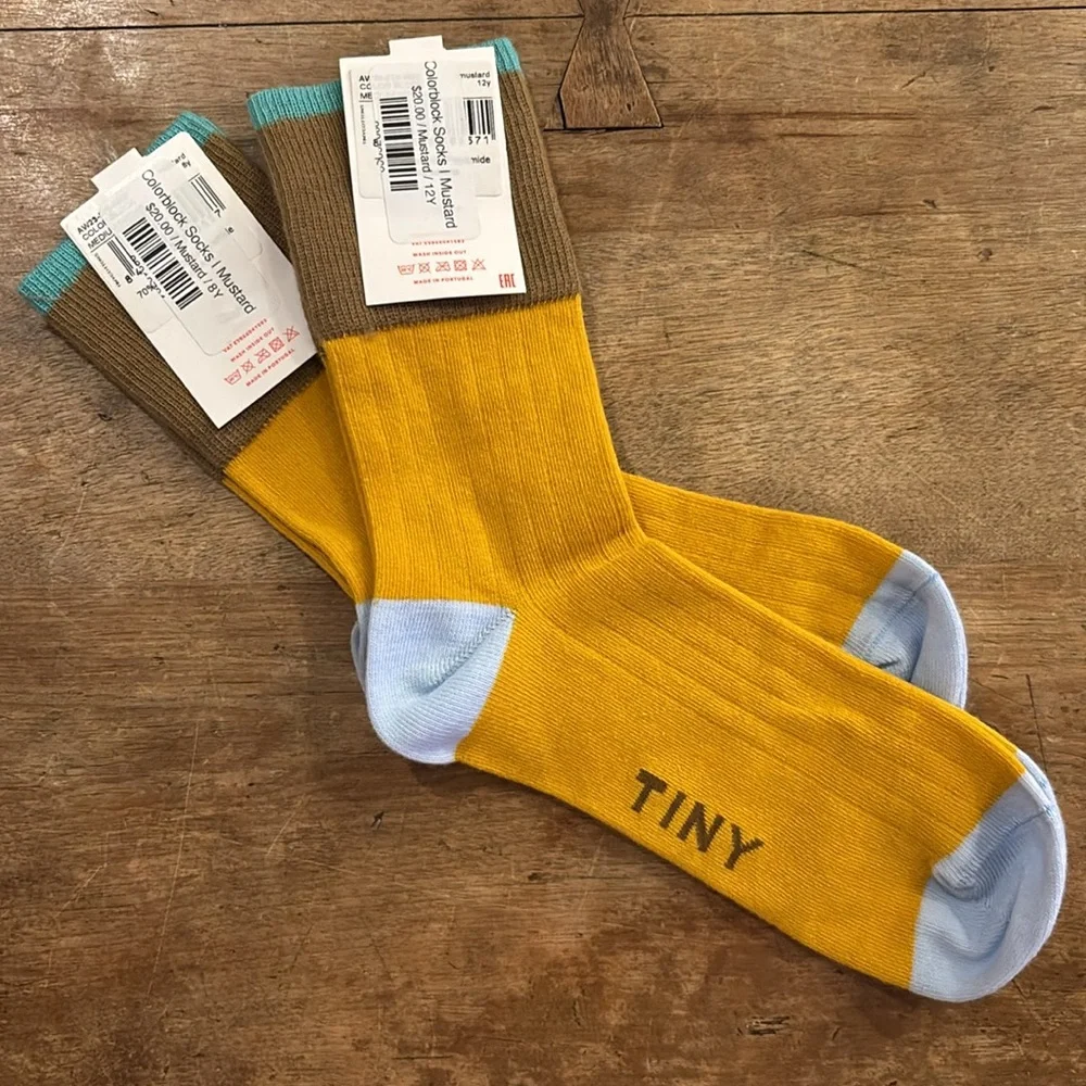 Tiny Cottons colorblock socks NWT - Picture 2 of 2